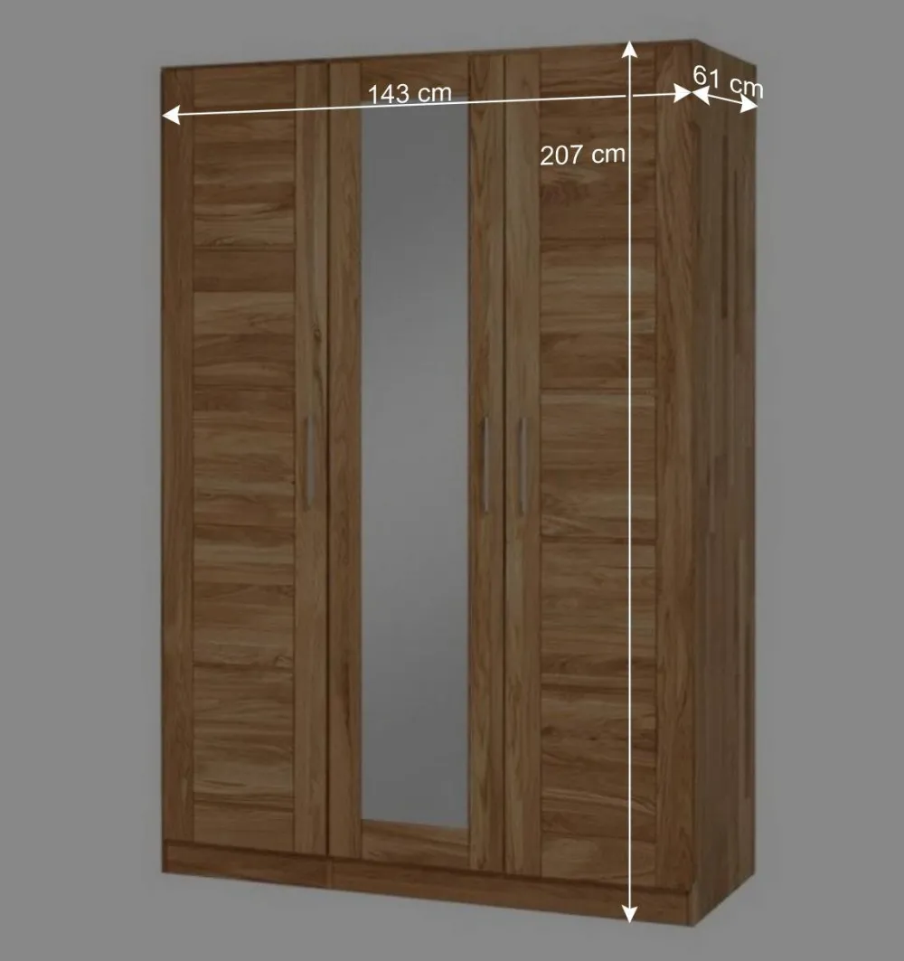 Wohnen Kleiderschränke<Holz Kleiderschrank Cranos aus Wildeiche