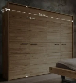 Wohnen Kleiderschränke|Schränke<Holz Kleiderschrank mit Passepartout Rahmen - Cancun