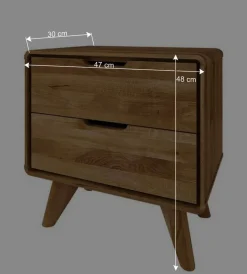 Wohnen Kommoden<Holz Nachtkommode aus Wildeiche - Eavy
