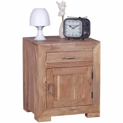 Wohnen Kommoden<Holz Nachtschränkchen Vislan mit Schublade und Schrankfach