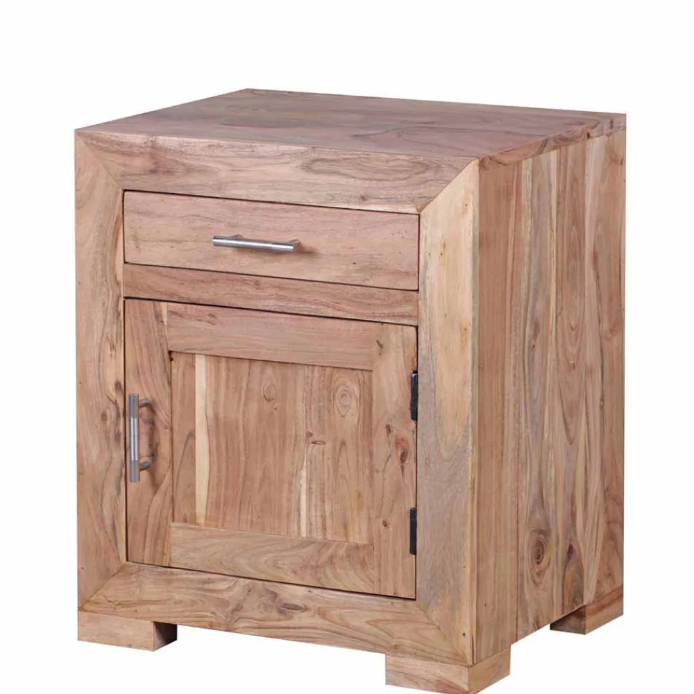 Wohnen Kommoden<Holz Nachtschränkchen Vislan mit Schublade und Schrankfach