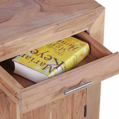 Wohnen Kommoden<Holz Nachtschränkchen Vislan mit Schublade und Schrankfach