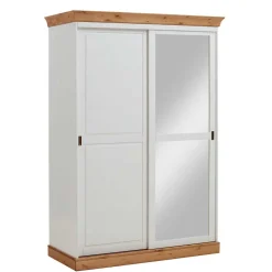 Wohnen Kleiderschränke<Holz Schrank mit Schiebetüren & Spiegel - Sibiuta