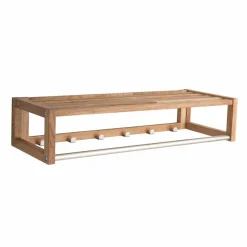 Wohnen Garderoben<Holz Wand-Garderobe aus geölter Eiche - Helvana