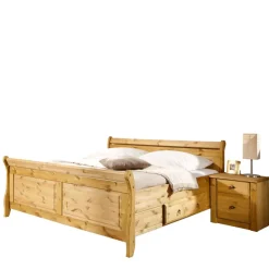 Wohnen Betten<Holzbett Corabia mit Nachtkommoden (dreiteilig)