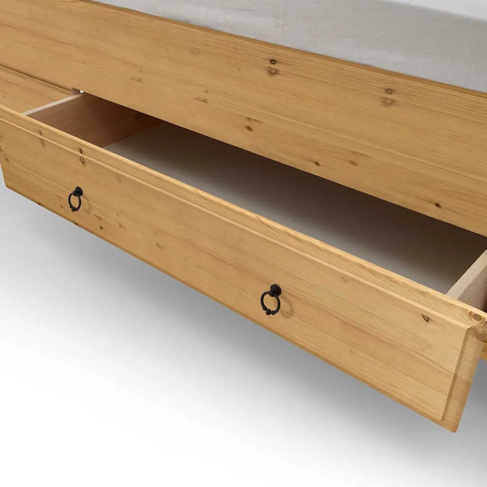 Wohnen Betten<Holzbett Corabia mit Nachtkommoden (dreiteilig)
