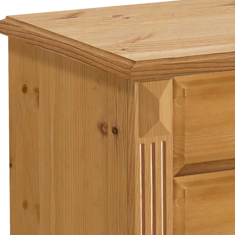 Wohnen Betten<Holzbett Corabia mit Nachtkommoden (dreiteilig)