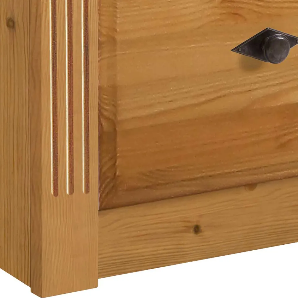 Wohnen Betten<Holzbett Corabia mit Nachtkommoden (dreiteilig)