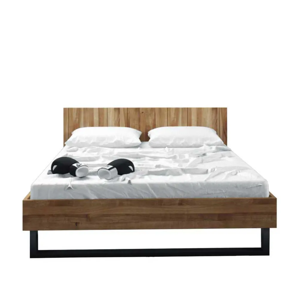 Wohnen Betten<Holzbett Manzey aus Wildeiche Massivholz