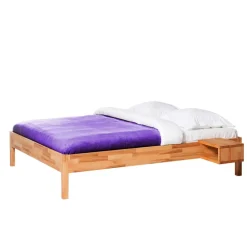Wohnen Betten<Holzbett Middle aus Kernbuche Massivholz
