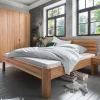 Wohnen Betten<Holzbett mit Kopfteil aus Kernbuche - Izmaldon