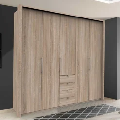 Wohnen Kleiderschränke|Schränke<Holzdekor Kleiderschrank in Eiche Sägerau - Zayun