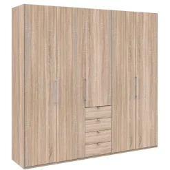 Wohnen Kleiderschränke|Schränke<Holzdekor Kleiderschrank in Eiche Sägerau - Zayun