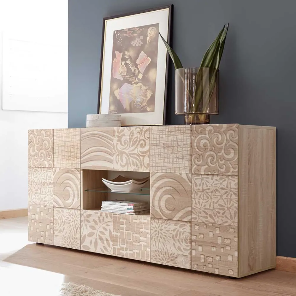 Wohnen Sideboards<Holzdekor Sideboard in Sonoma-Eiche - Bielvas
