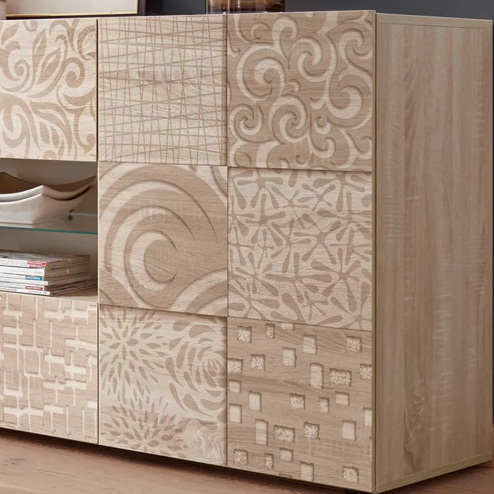 Wohnen Sideboards<Holzdekor Sideboard in Sonoma-Eiche - Bielvas