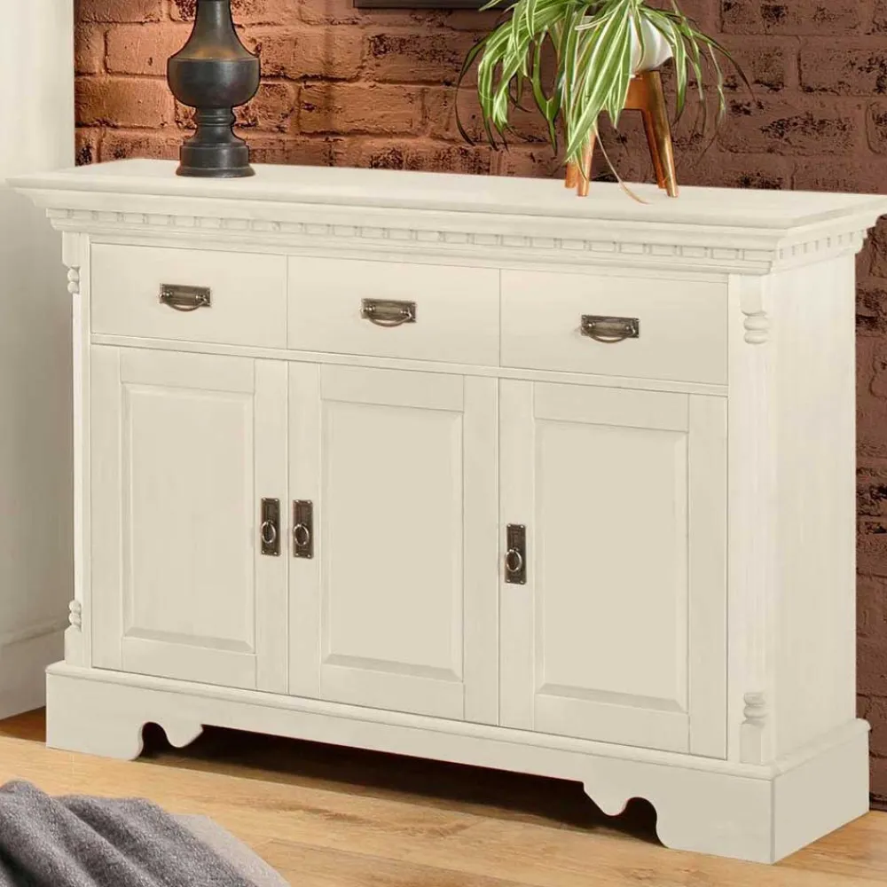 Wohnen Sideboards<Holzkommode in Cremefarben gewachst - Rospus