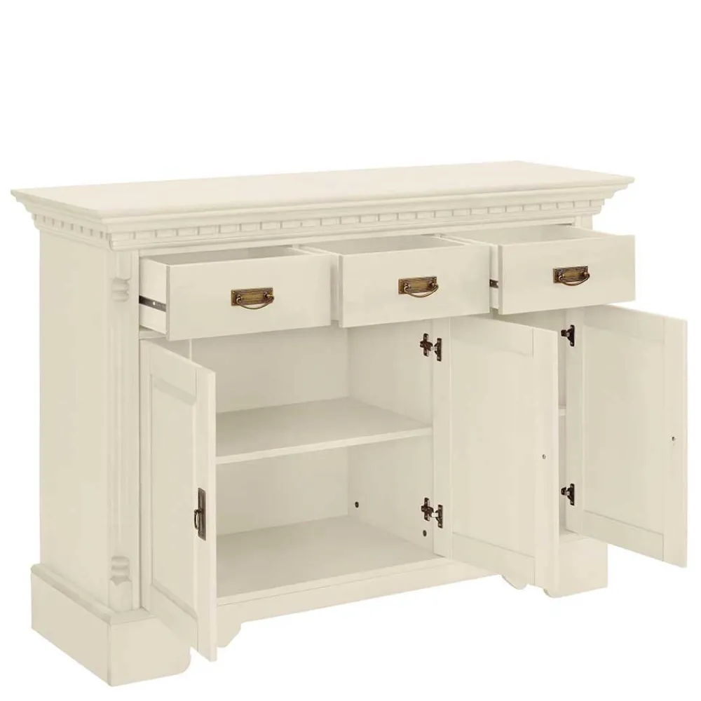 Wohnen Sideboards<Holzkommode in Cremefarben gewachst - Rospus