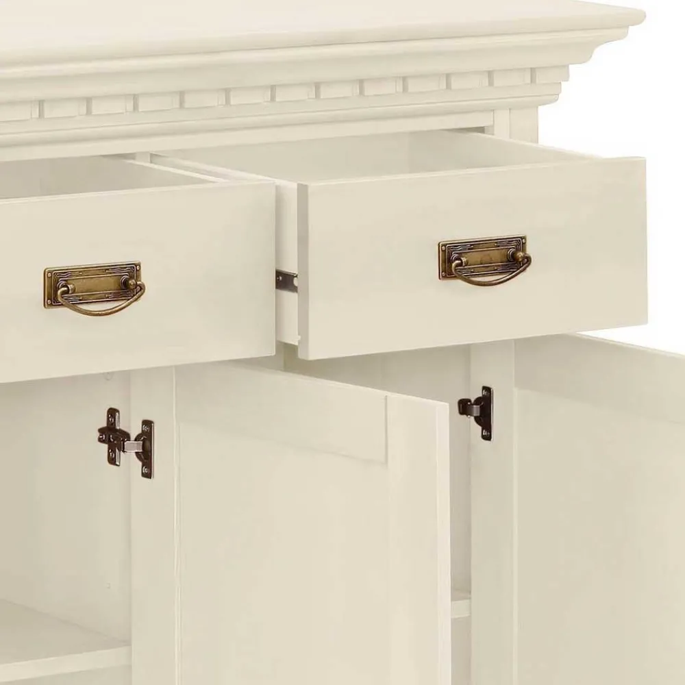 Wohnen Sideboards<Holzkommode in Cremefarben gewachst - Rospus
