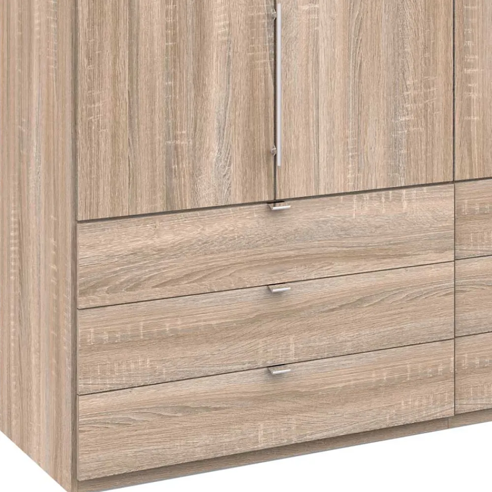 Wohnen Kleiderschränke<Holzoptik Kombi-Kleiderschrank in Eiche Sägerau - Zayun