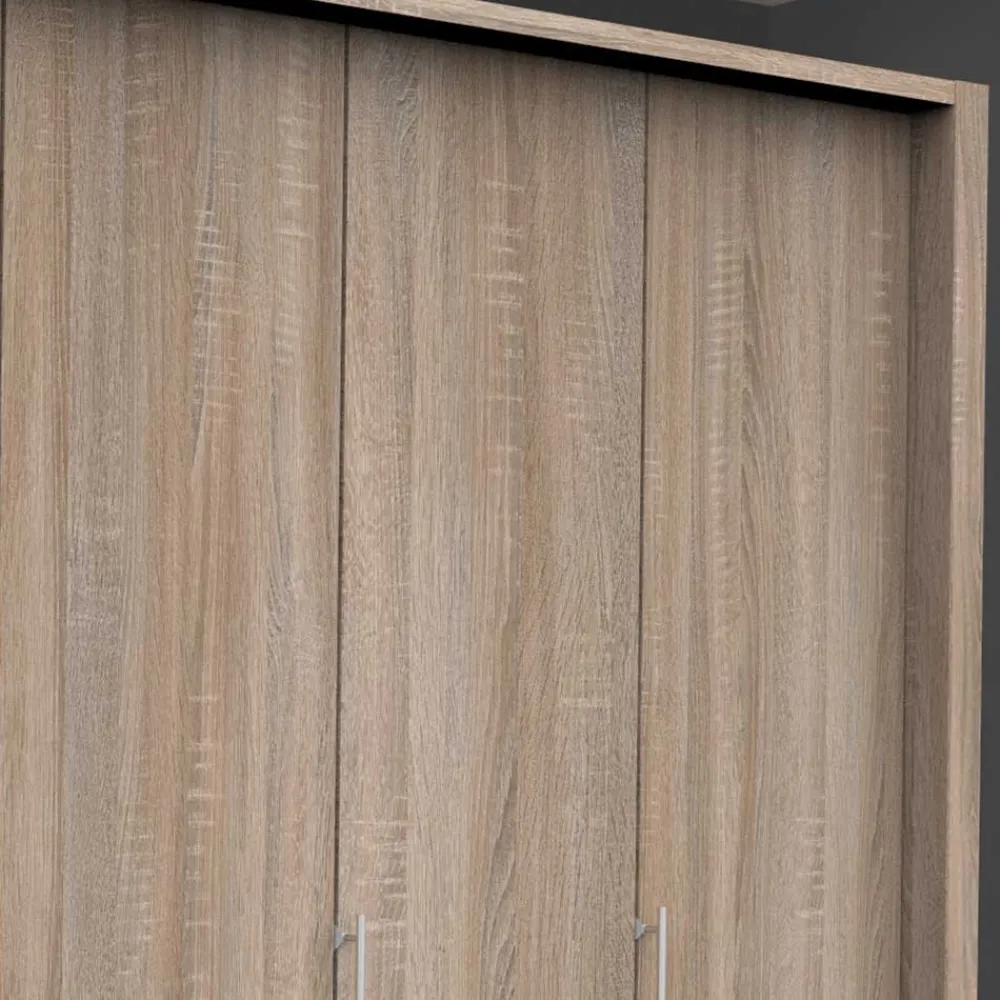 Wohnen Kleiderschränke<Holzoptik Kombi-Kleiderschrank in Eiche Sägerau - Zayun