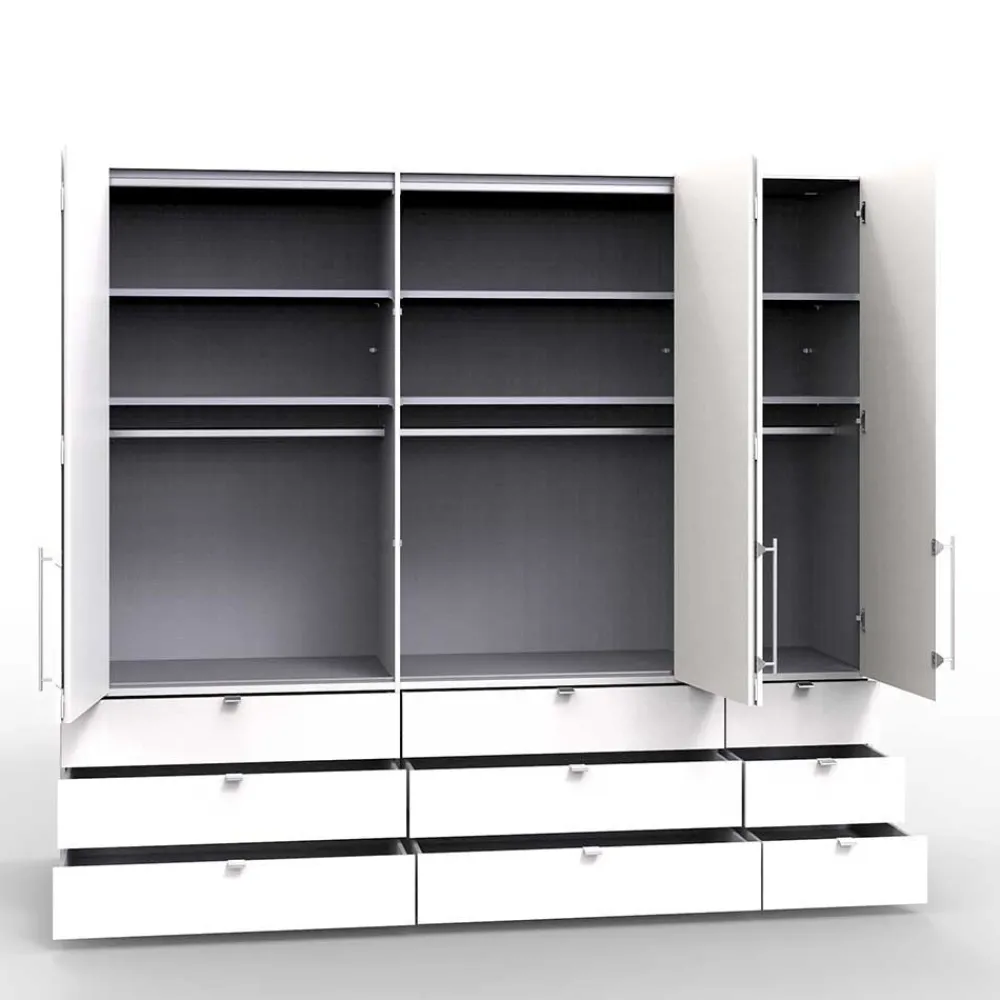 Wohnen Kleiderschränke<Holzoptik Kombi-Kleiderschrank in Eiche Sägerau - Zayun
