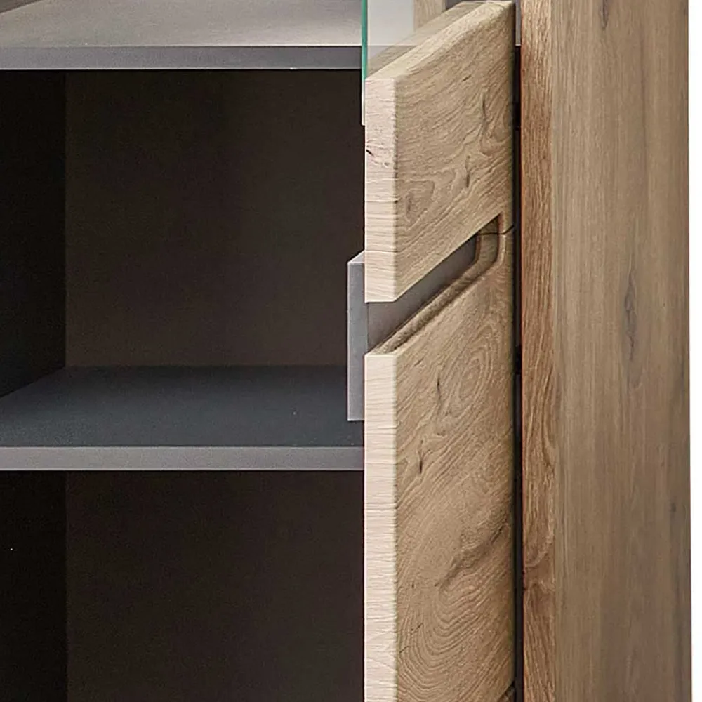 Wohnen Wohnwände<Holzoptik TV Anbauwand Set - Zelio (dreiteilig)