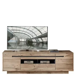 Wohnen Wohnwände<Holzoptik TV Anbauwand Set - Zelio (dreiteilig)