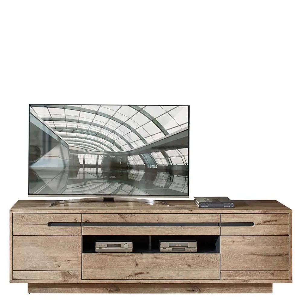 Wohnen Wohnwände<Holzoptik TV Anbauwand Set - Zelio (dreiteilig)