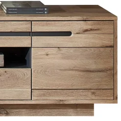 Wohnen Wohnwände<Holzoptik TV Anbauwand Set - Zelio (dreiteilig)