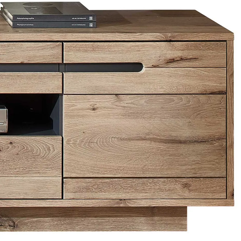 Wohnen Wohnwände<Holzoptik TV Anbauwand Set - Zelio (dreiteilig)