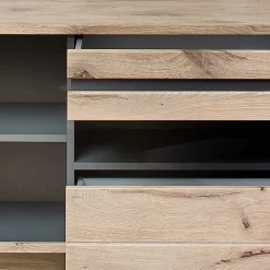Wohnen Wohnwände<Holzoptik TV Anbauwand Set - Zelio (dreiteilig)