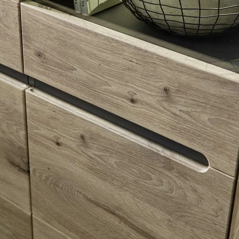 Wohnen Wohnwände<Holzoptik TV Anbauwand Set - Zelio (dreiteilig)