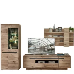Wohnen Wohnwände<Holzoptik TV Anbauwand Set - Zelio (dreiteilig)