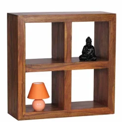 Wohnen Regale<Holzregal massiv Hoslo quadratisches Design