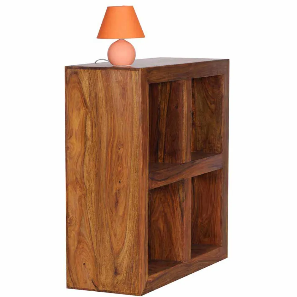 Wohnen Regale<Holzregal massiv Hoslo quadratisches Design