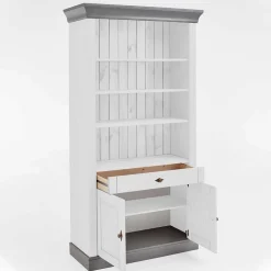 Wohnen Regale<Holzregal mit Türfach im Landhausstil - Mirandesca