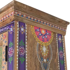 Wohnen Vitrinen<Holzschrank mit farbstarken Ornamentmustern - Ammie