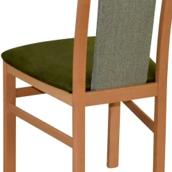 Wohnen Stühle<Holzstuhl mit Polsterung in Grün - Regnia (2er Set)