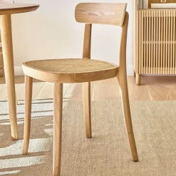 Wohnen Stühle<Holzstuhl mit Wiener Geflecht Sitz - Wheel (2er Set)