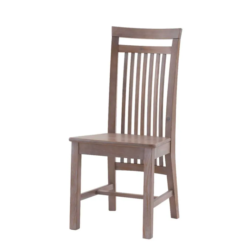 Wohnen Stühle<Holzstuhl Set Reverson in Grau Kiefer massiv (2er Set)