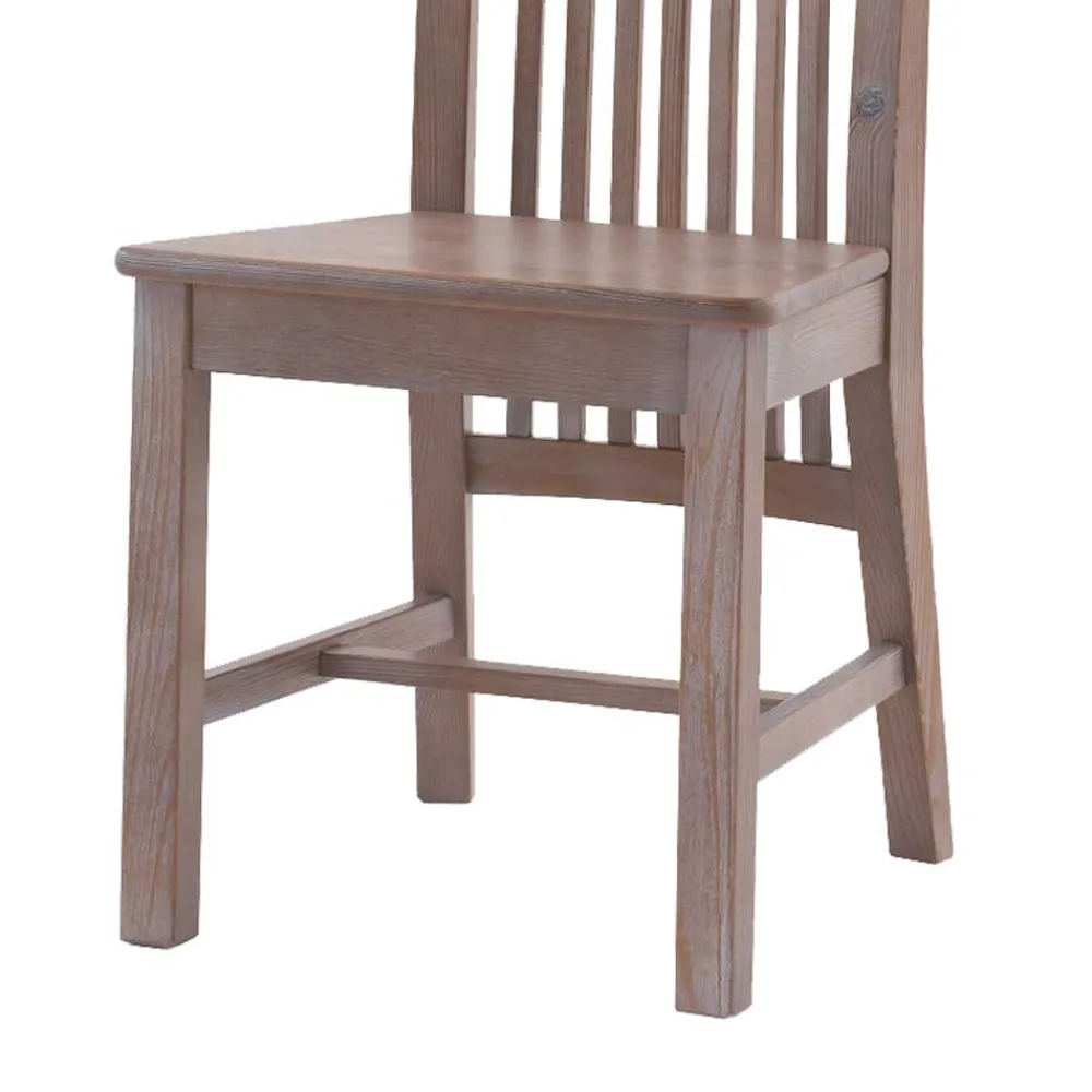 Wohnen Stühle<Holzstuhl Set Reverson in Grau Kiefer massiv (2er Set)