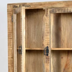 Wohnen Vitrinen<Holzvitrine Indri auf Rollen