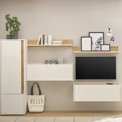 Wohnen Wohnwände<Home Office Möbel Kombi modern - Nonessia (fünfteilig)