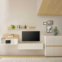 Wohnen Wohnwände<Home Office Wohnwand Set - Nonessia (vierteilig)