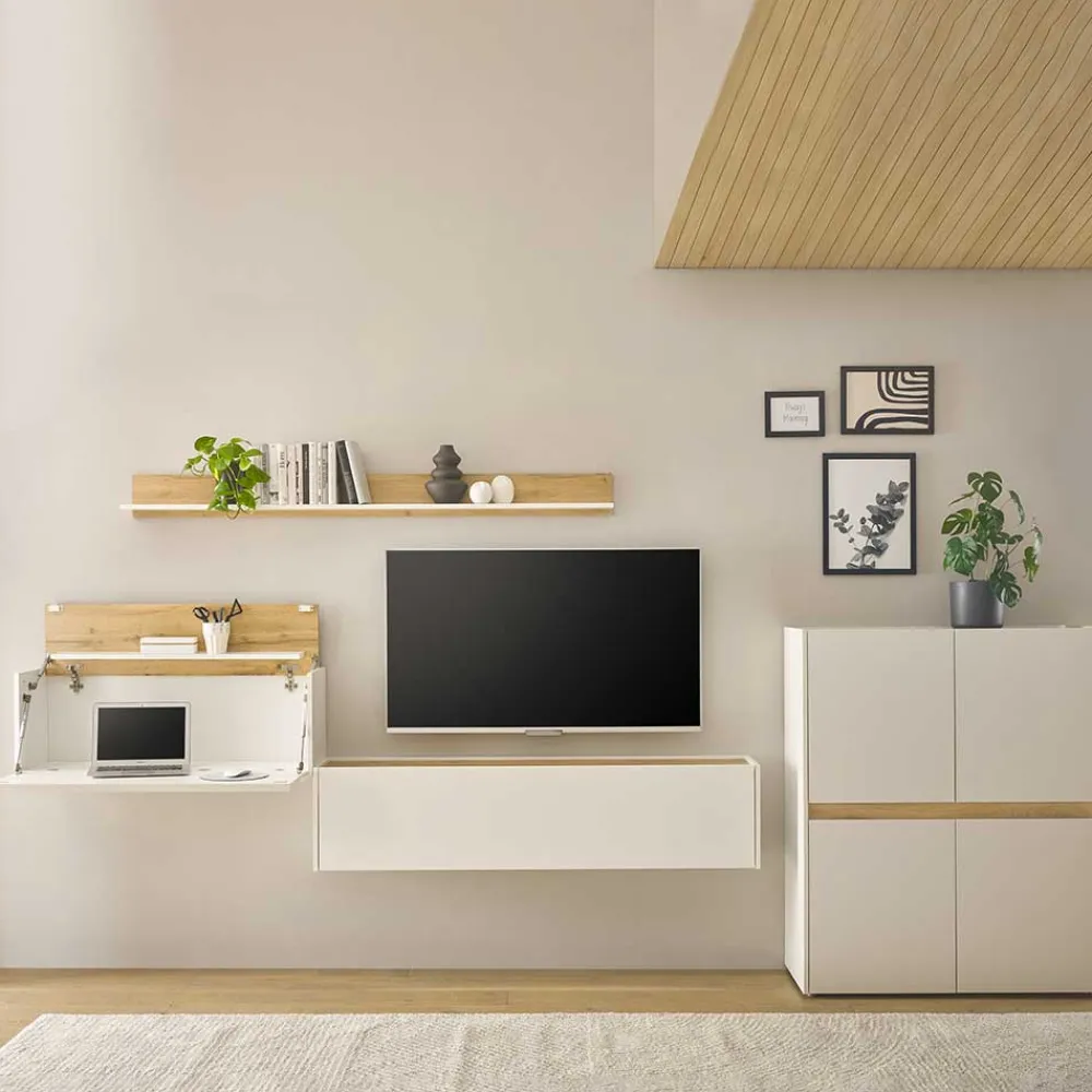 Wohnen Wohnwände<Home Office Wohnwand Set - Nonessia (vierteilig)