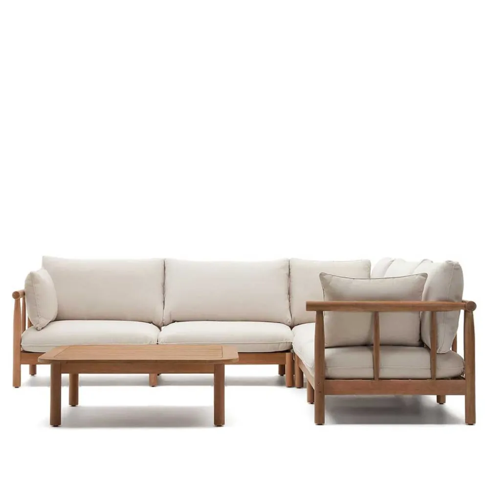 Wohnen Sitzgruppe<Indoor Outdoor Ecksofa & Tisch - Perconia (zweiteilig)