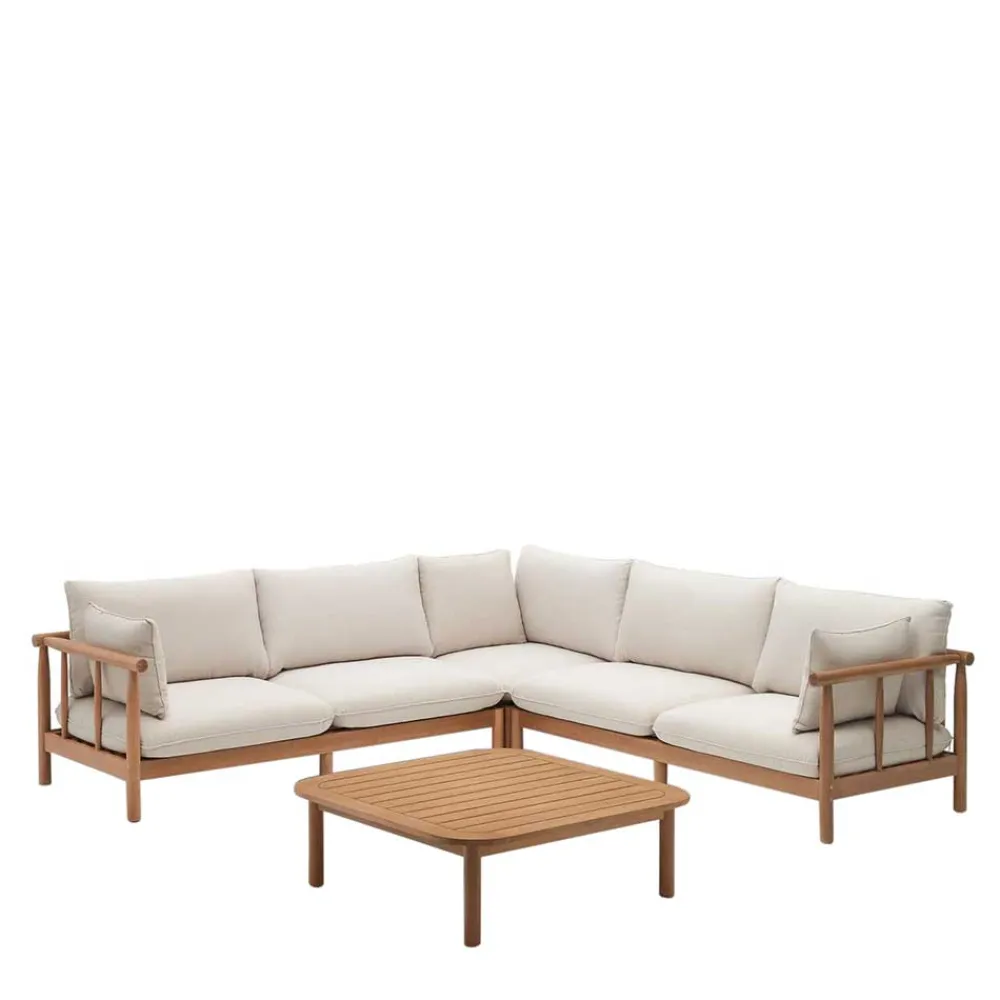 Wohnen Sitzgruppe<Indoor Outdoor Ecksofa & Tisch - Perconia (zweiteilig)