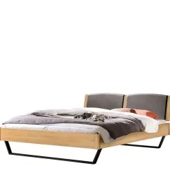 Wohnen Betten<Industrial Bett aus heller Eiche - Ezianas