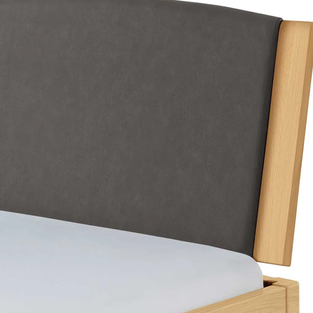 Wohnen Betten<Industrial Bett aus heller Eiche - Ezianas