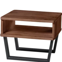 Wohnen Betten<Industrial Bett aus Nussbaum massiv - Bluesa